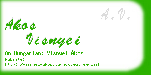 akos visnyei business card